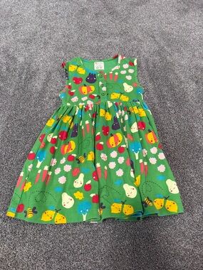 Piccalilly Fruit Vegetable Print Button Down Dress Sz 6-7